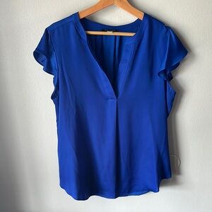 Tommy Hilfiger Royal Blue V-Neck Blouse